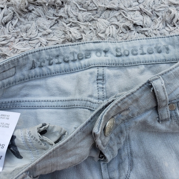 ARTICLES OF SOCIETY Jeans Size 24 Distressed Light Wash Streetwear - Picture 4 of 6